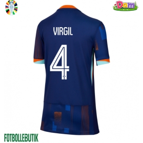 Nederländerna Virgil van Dijk #4 Bortatröja Kvinnor EM 2024 Kortärmad